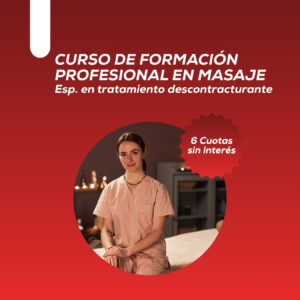 <strong>Curso de formación profesional en Masaje</strong>  - 6 cuotas sin interés